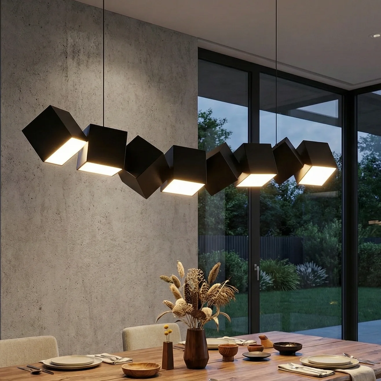 Дизайнерски LED полилей Cubis с геометричен дизайн