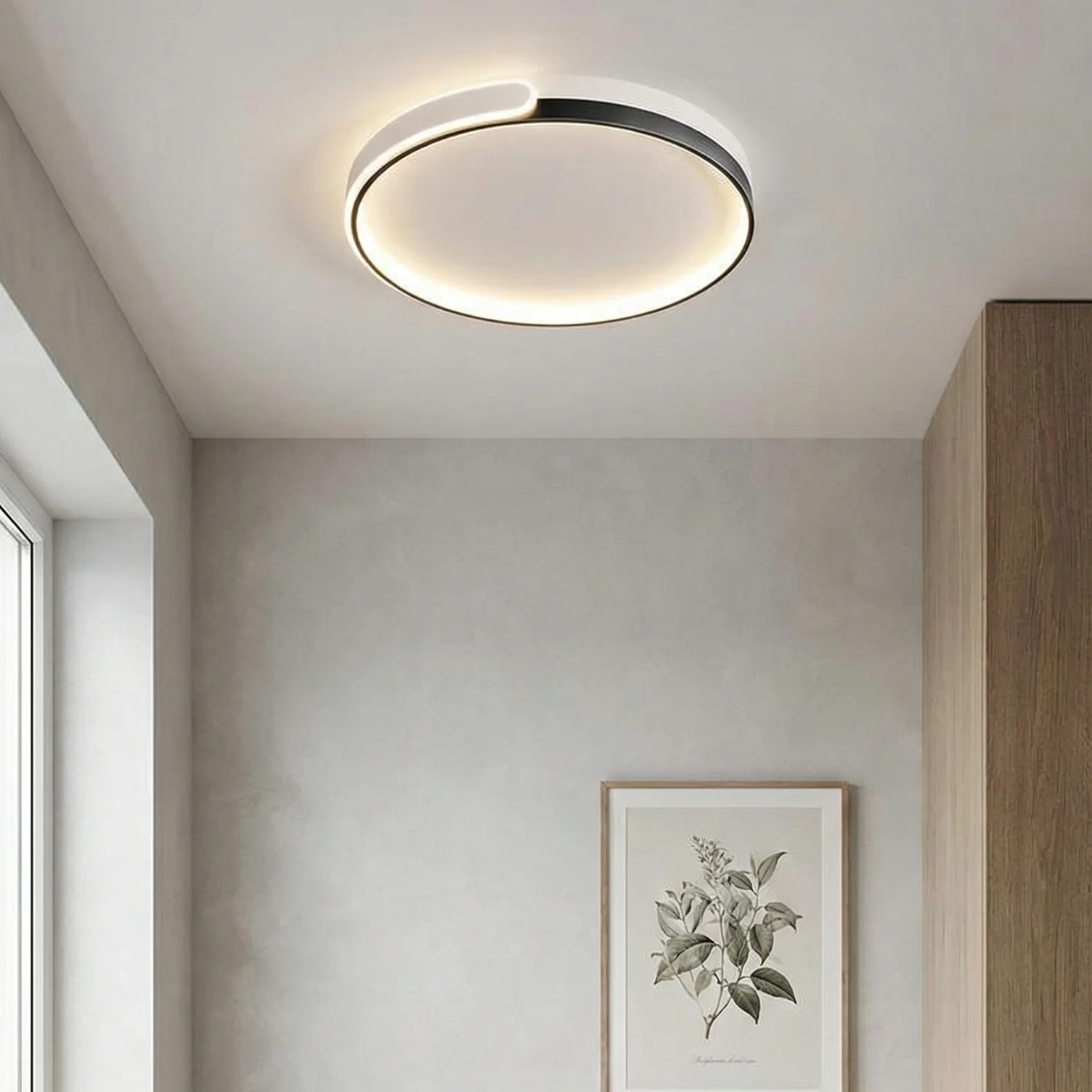 LED плафон Lunaro черно и бяло 55W Ø50 см – купи онлайн | Onex LED плафон Lunaro черно и бяло 55W Ø50 см
