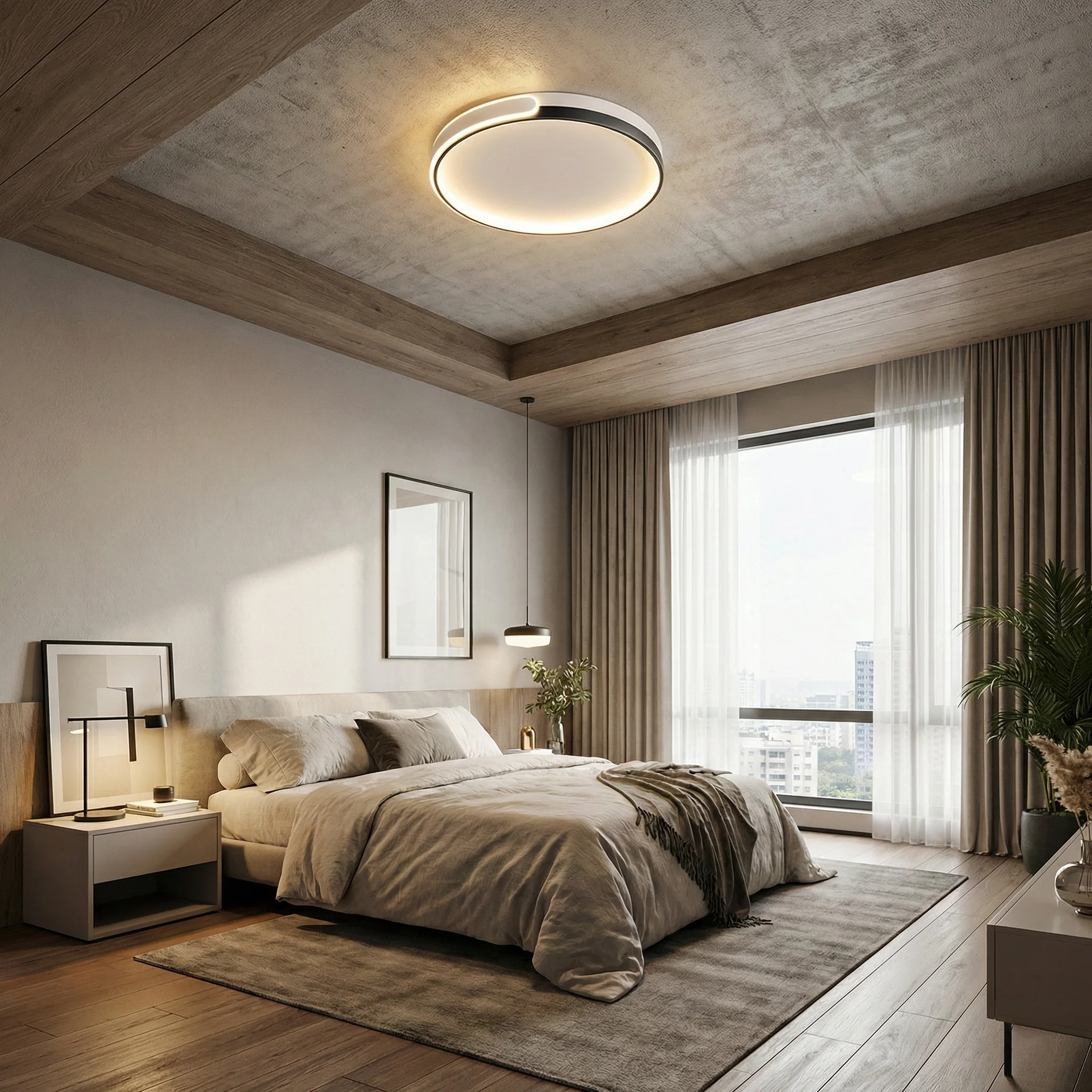 LED плафон Lunaro черно и бяло 55W Ø50 см – купи онлайн | Onex LED плафон Lunaro черно и бяло 55W Ø50 см - Image 5