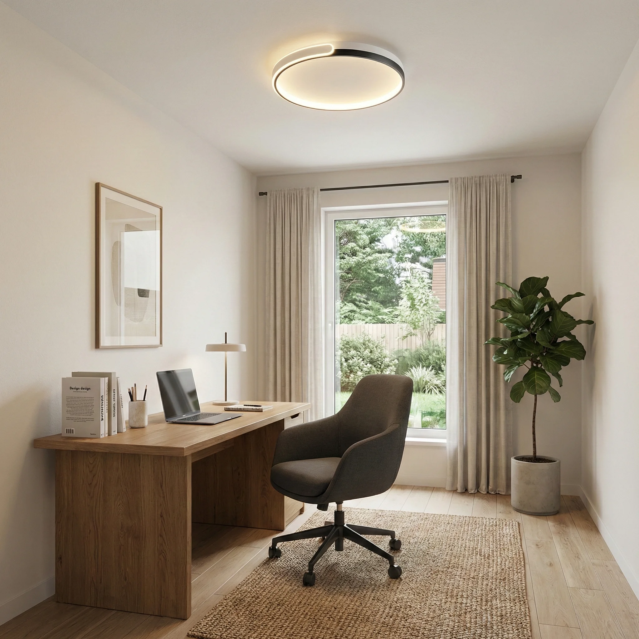 LED плафон Lunaro черно и бяло 55W Ø50 см – купи онлайн | Onex LED плафон Lunaro черно и бяло 55W Ø50 см - Image 4