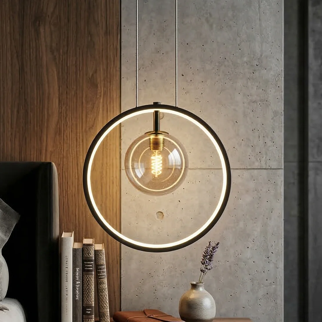 Дизайнерски пендел Stella Orbit 1 с LED контур