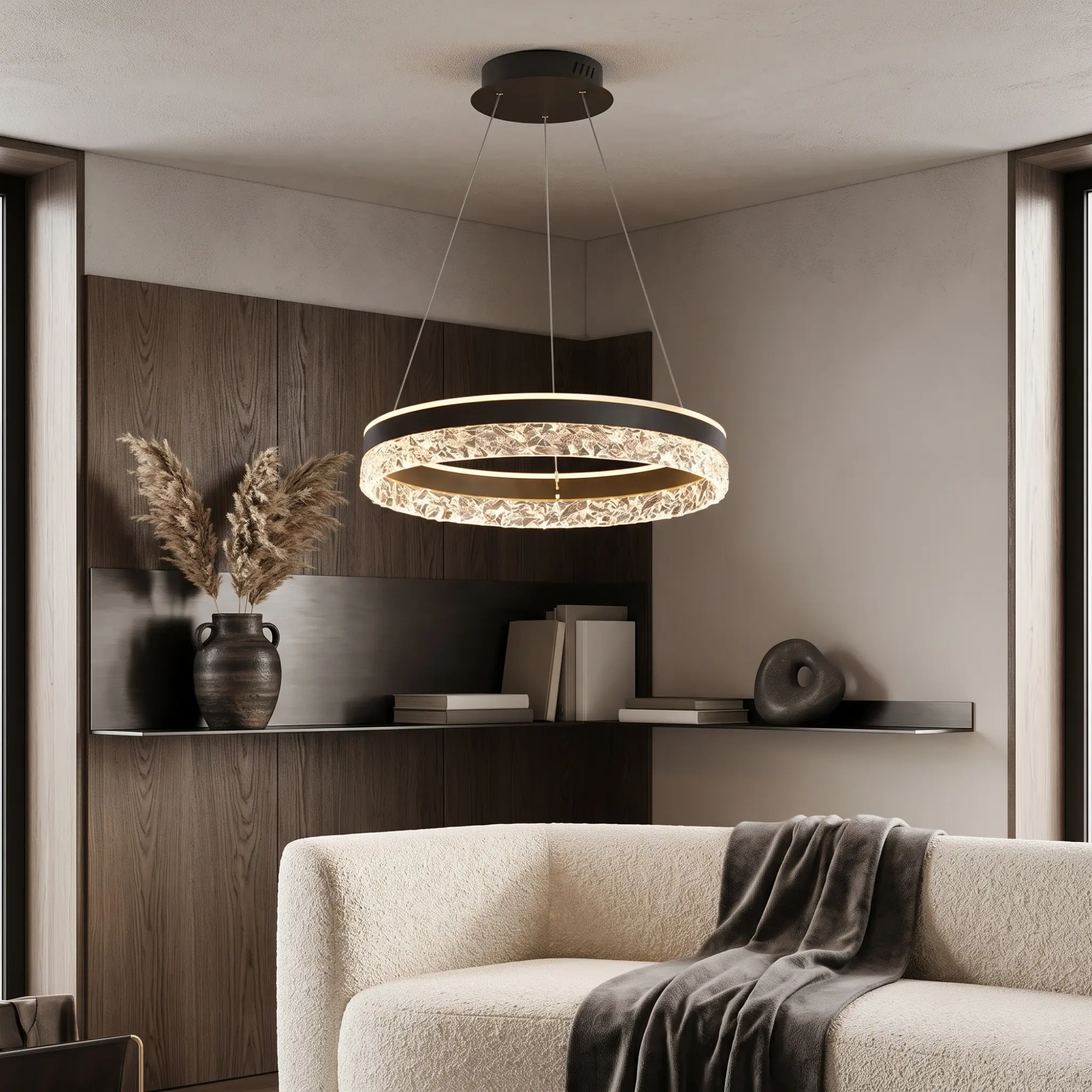 LED пендел Gloria с кристален ефект 40 см