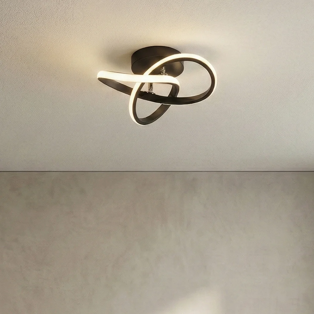 LED плафон Zira черен Ø23 см 12W 3000K