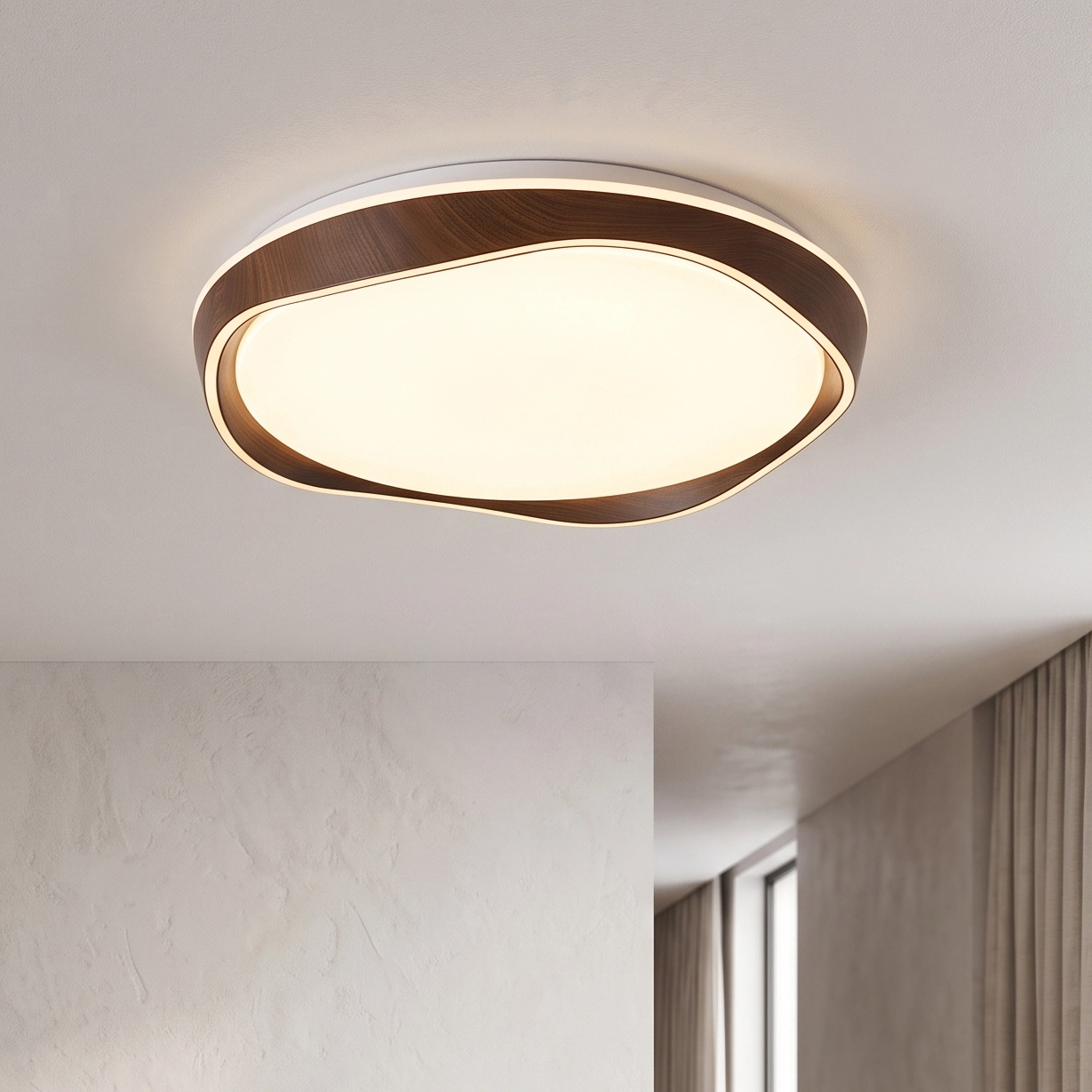 LED плафон Mona кафяв 48W 3000K Ø48.5 см